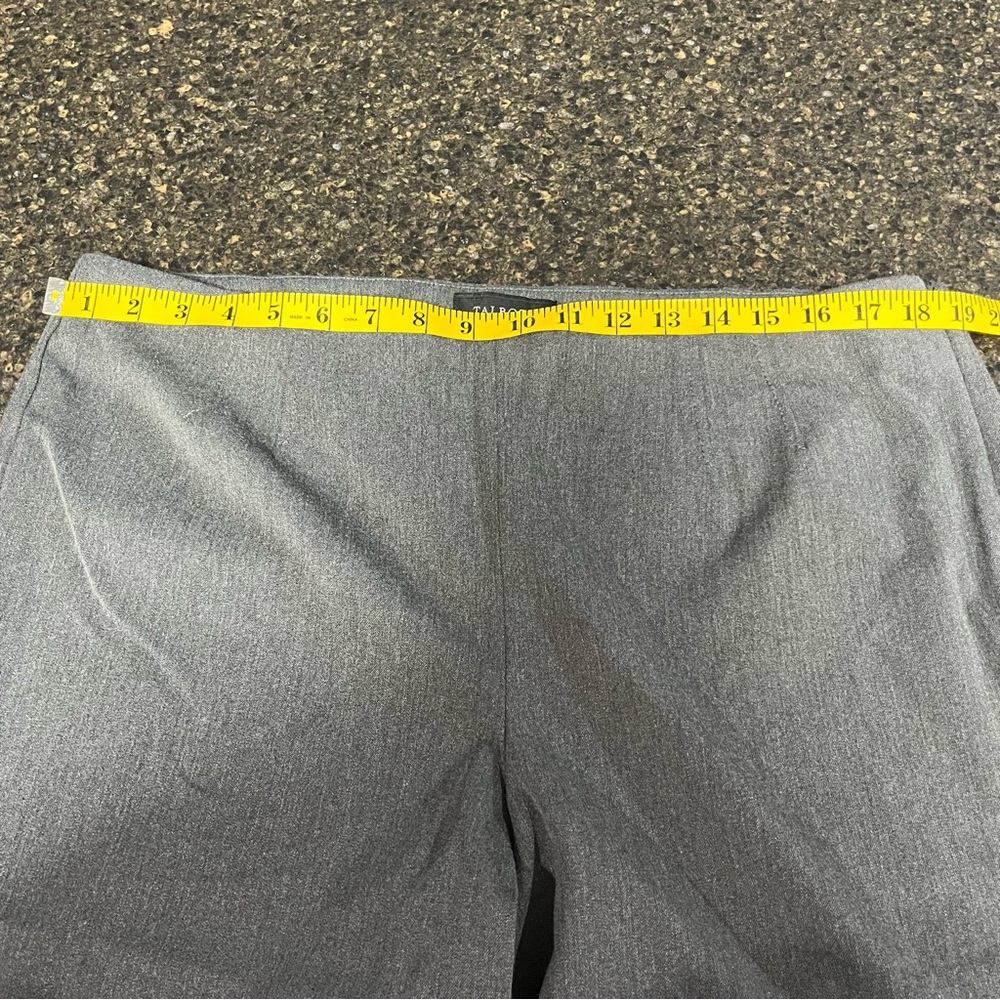 Talbots Charcoal Gray Flat Front Side Zip Women's Dress Pants, Slacks, Trousers - Picture 8 of 12